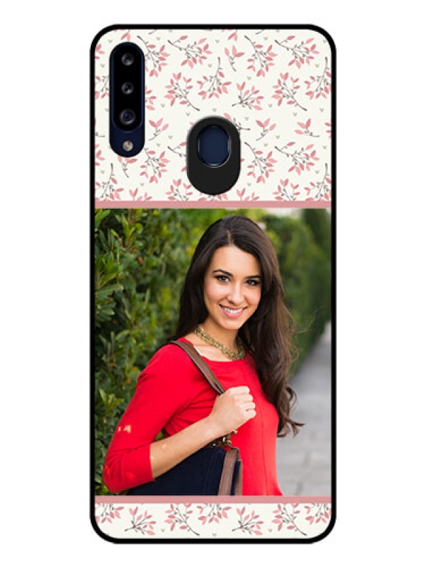 Custom Galaxy A20s Custom Glass Phone Case - Premium Floral Design