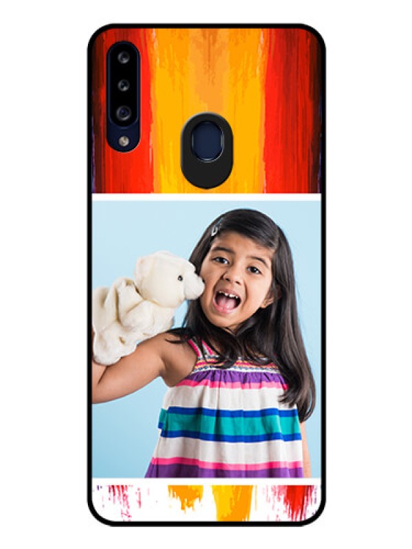 Custom Galaxy A20s Personalized Glass Phone Case - Multi Color Design