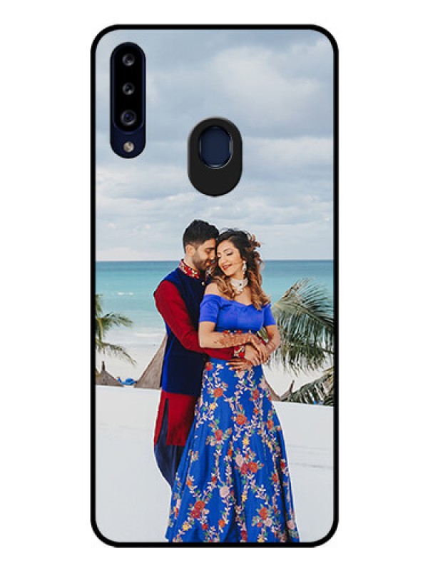 Custom Galaxy A20s Photo Printing on Glass Case - Upload Full Picture Design