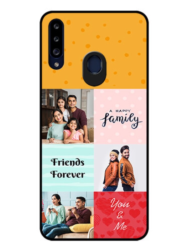 Custom Galaxy A20s Personalized Glass Phone Case - Images with Quotes Design