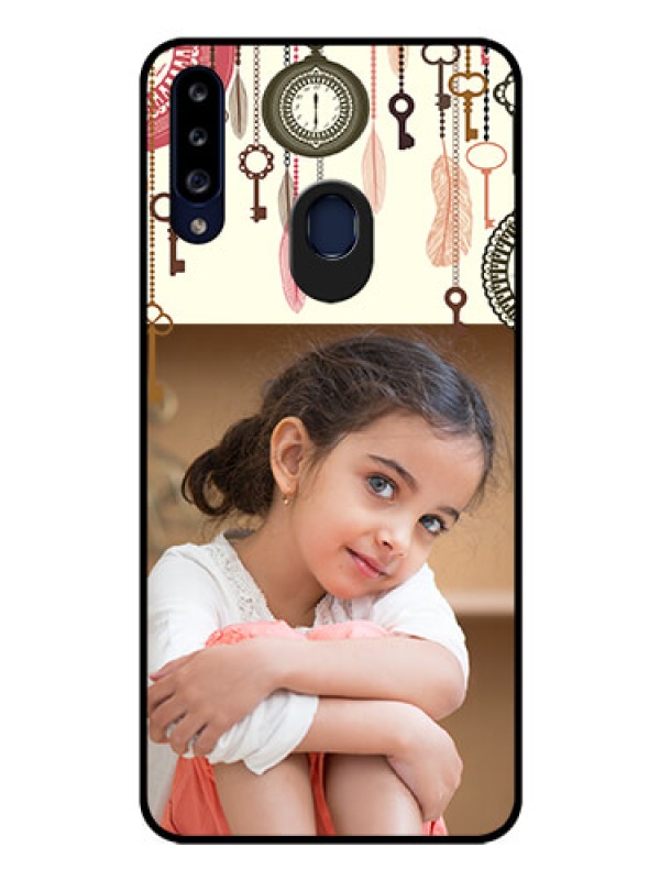 Custom Galaxy A20s Custom Glass Mobile Case - Boho Style Design