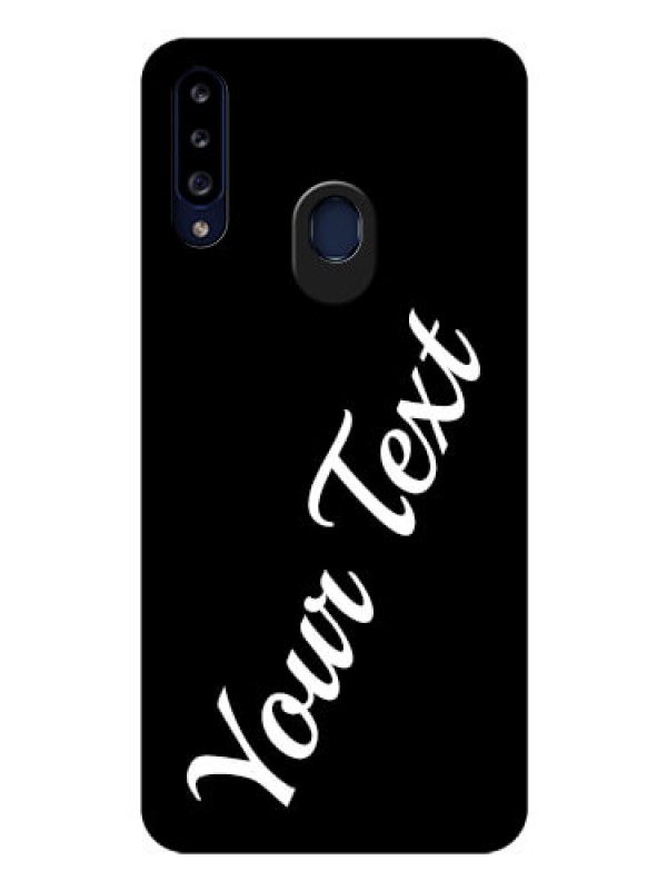 Custom Galaxy A20s Custom Glass Mobile Cover with Your Name
