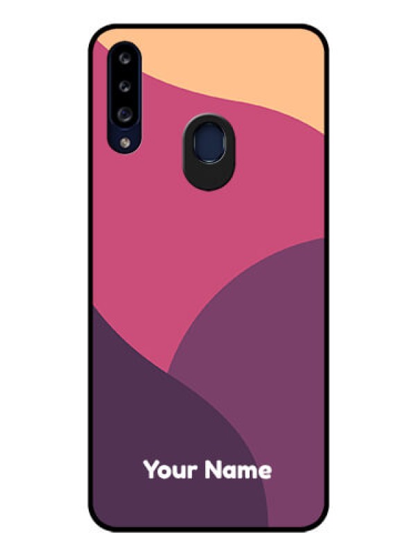 Custom Galaxy A20s Custom Glass Phone Case - Mixed Multi-colour abstract art Design