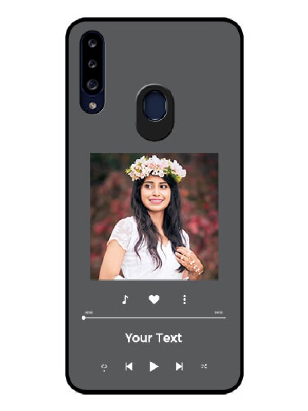 Custom Galaxy A20s Custom Glass Mobile Case - Play The Music Design