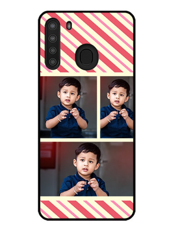 Custom Galaxy A21 Personalized Glass Phone Case - Picture Upload Mobile Case Design