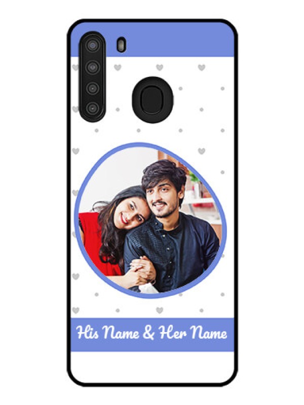 Custom Galaxy A21 Photo Printing on Glass Case - Premium Case Design