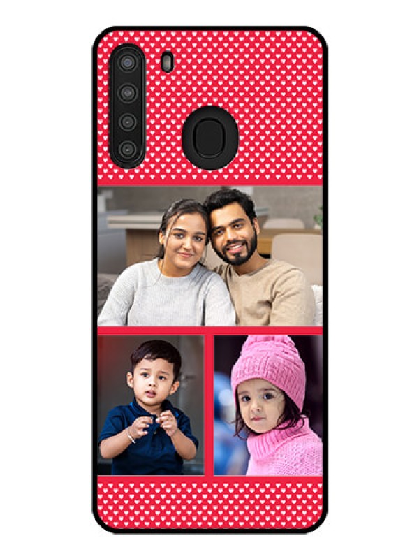 Custom Galaxy A21 Personalized Glass Phone Case - Bulk Pic Upload Design