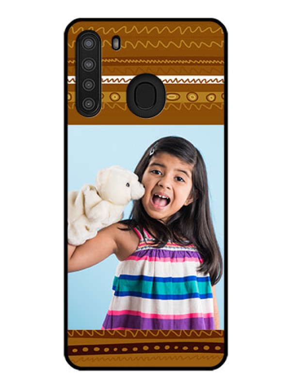 Custom Galaxy A21 Custom Glass Phone Case - Friends Picture Upload Design