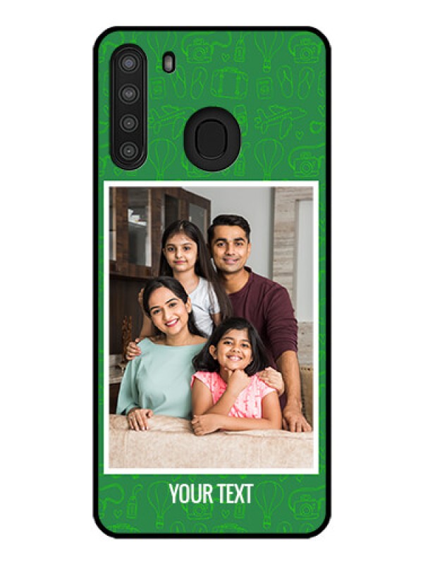 Custom Galaxy A21 Personalized Glass Phone Case - Picture Upload Design