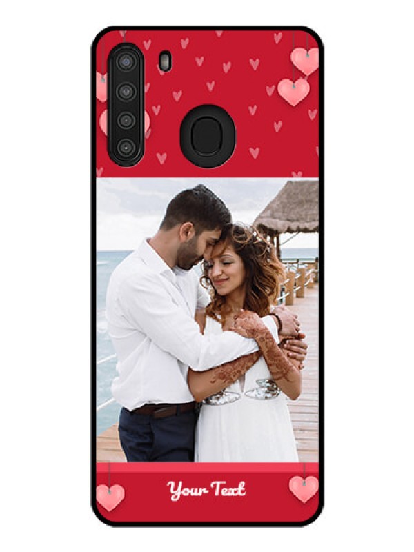 Custom Galaxy A21 Custom Glass Phone Case - Valentines Day Design