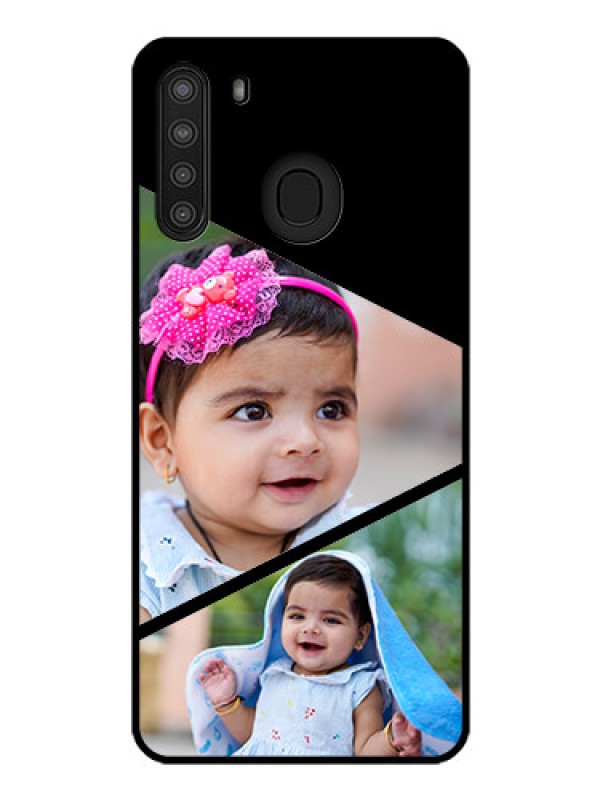 Custom Galaxy A21 Custom Glass Phone Case - Semi Cut Design