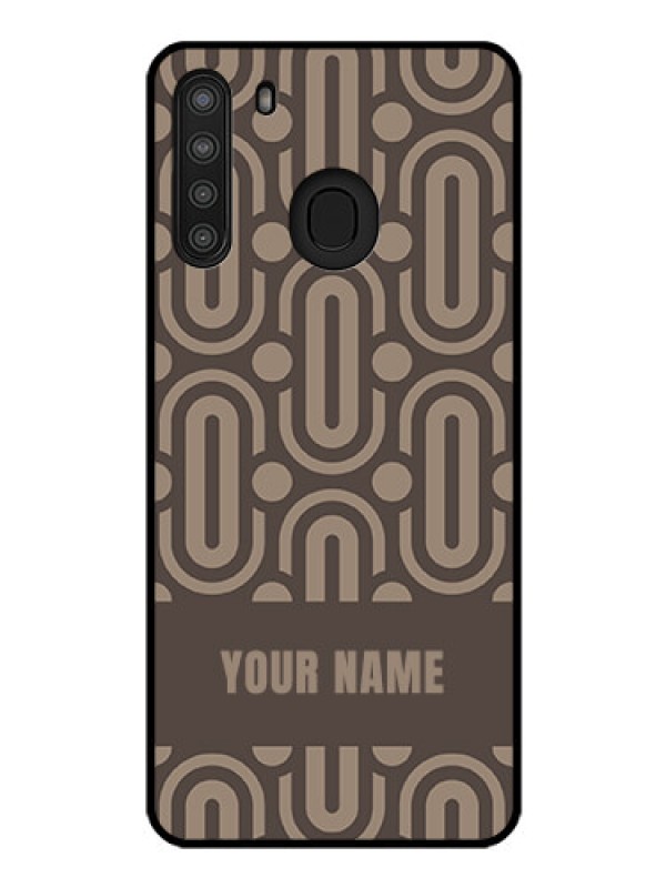 Custom Galaxy A21 Custom Glass Phone Case - Captivating Zero Pattern Design