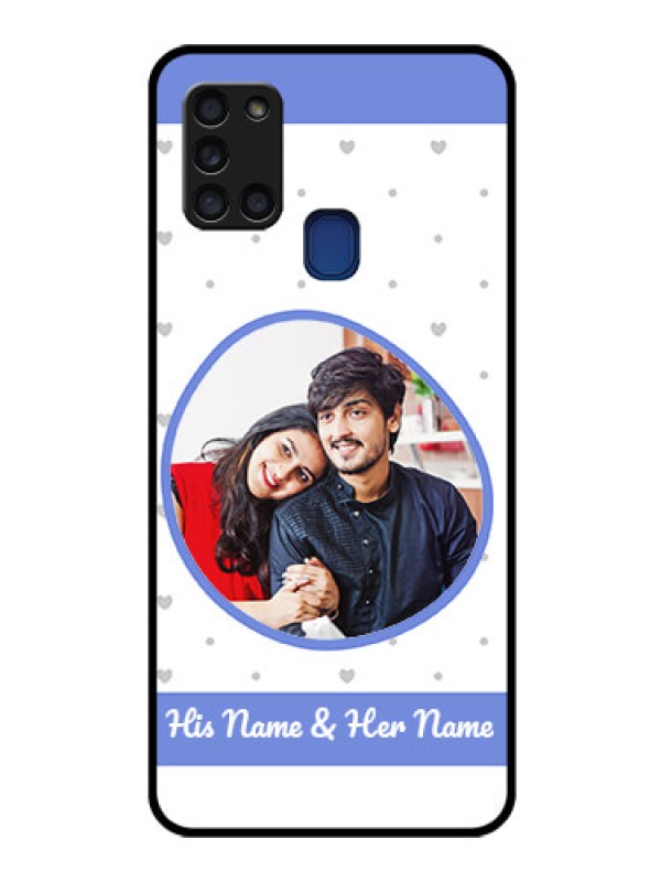 Custom Galaxy A21s Photo Printing on Glass Case  - Premium Case Design