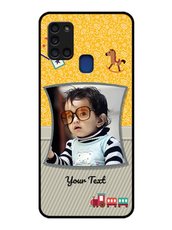 Custom Galaxy A21s Personalized Glass Phone Case  - Baby Picture Upload Design