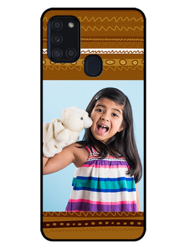 Custom Galaxy A21s Custom Glass Phone Case  - Friends Picture Upload Design 