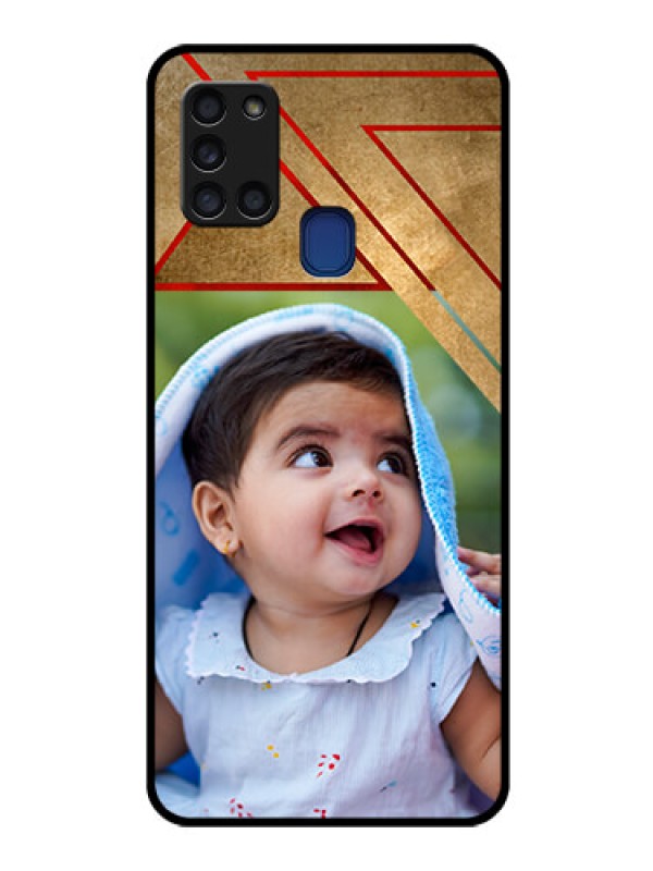 Custom Galaxy A21s Personalized Glass Phone Case  - Gradient Abstract Texture Design