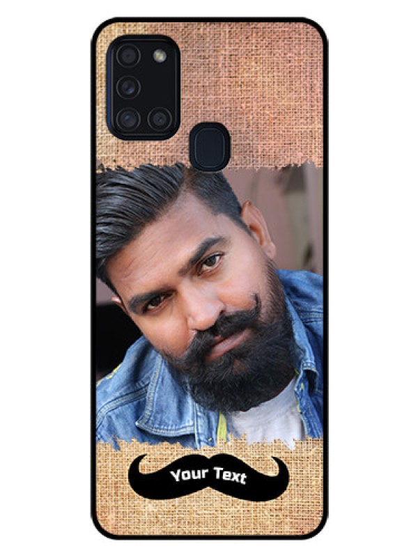 Custom Galaxy A21s Personalized Glass Phone Case  - with Texture Design