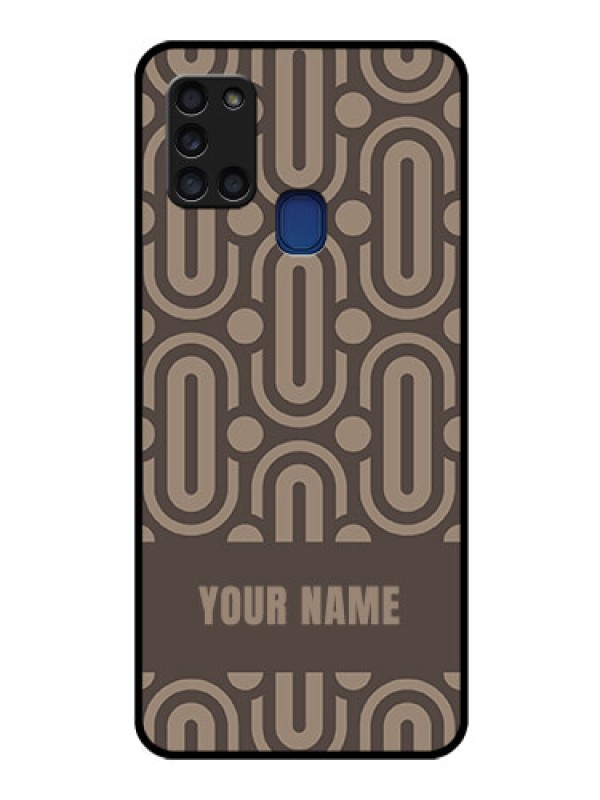 Custom Galaxy A21s Custom Glass Phone Case - Captivating Zero Pattern Design