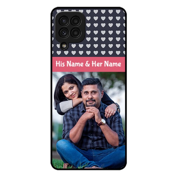 Galaxy A22 4G Custom Glass Mobile Case  - Love Symbols Design