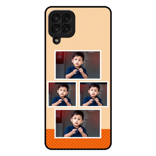 Galaxy A22 4G Photo Printing on Glass Case  - Bulk Photos Upload Design