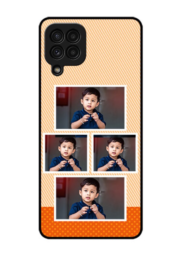 Galaxy A22 4G Photo Printing on Glass Case  - Bulk Photos Upload Design