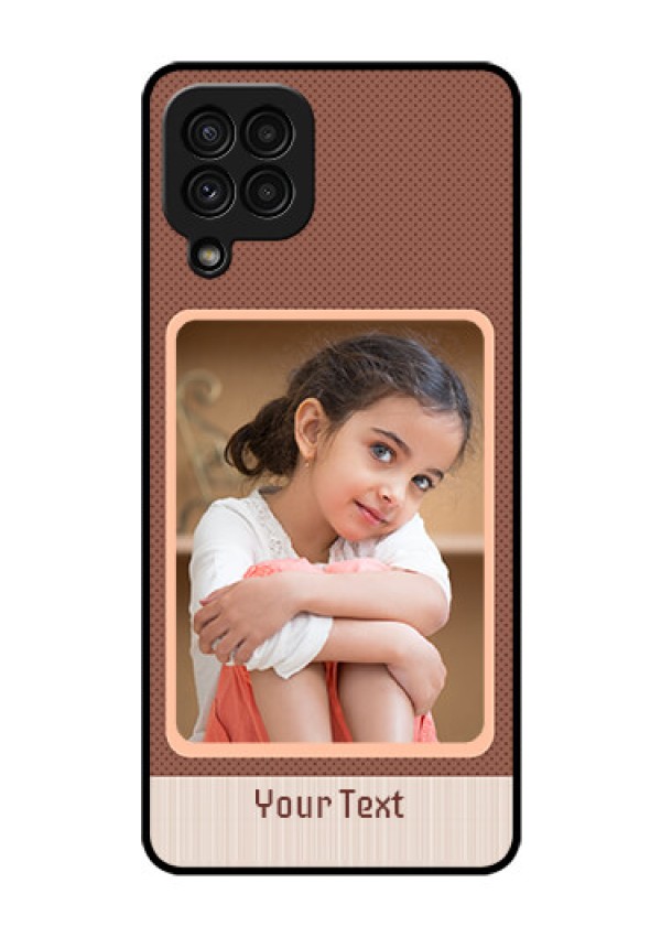 Galaxy A22 4G Custom Glass Phone Case  - Simple Pic Upload Design