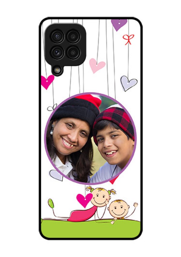 Galaxy A22 4G Photo Printing on Glass Case  - Cute Kids Phone Case Design