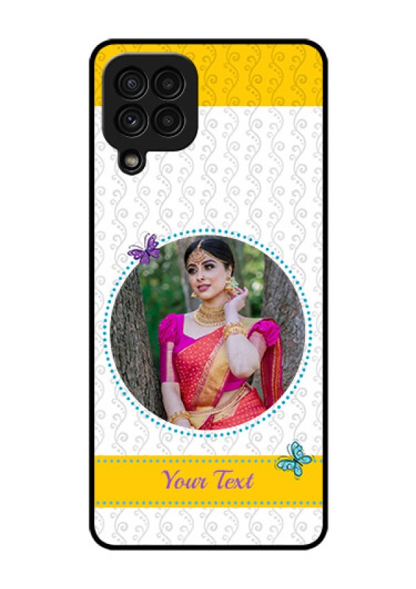 Galaxy A22 4G Custom Glass Mobile Case  - Girls Premium Case Design