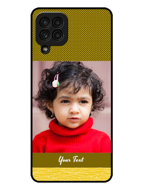 Custom Galaxy A22 4G Custom Glass Phone Case  - Simple Green Color Design