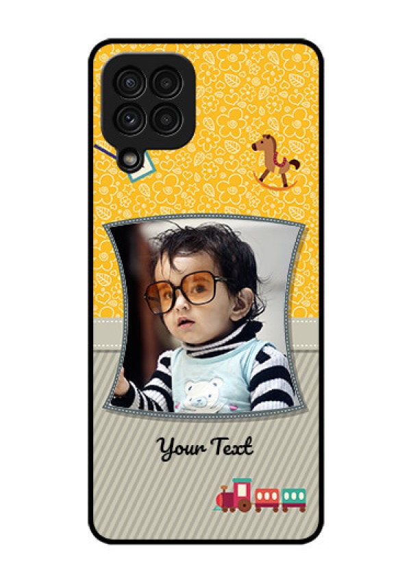 Galaxy A22 4G Personalized Glass Phone Case  - Baby Picture Upload Design