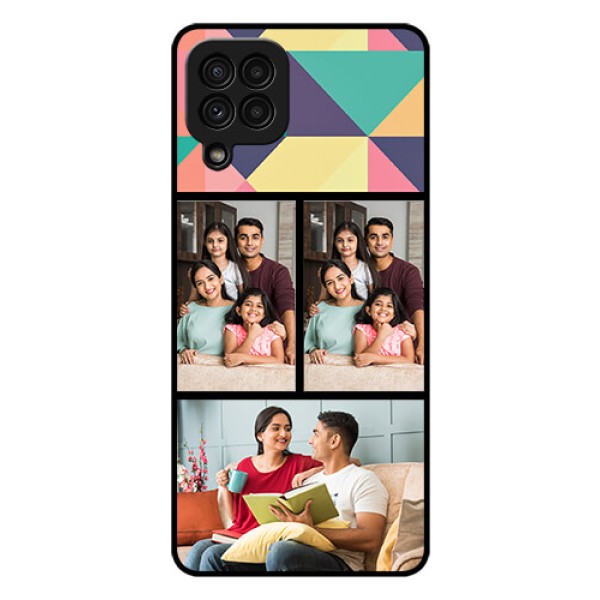 Galaxy A22 4G Custom Glass Phone Case  - Bulk Pic Upload Design