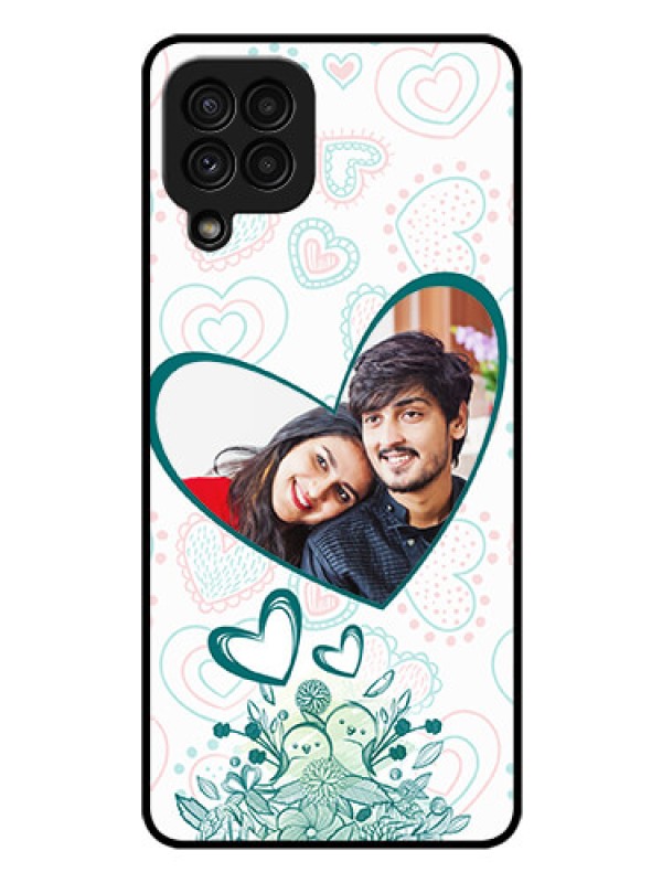 Custom Galaxy A22 4G Photo Printing on Glass Case  - Premium Couple Design
