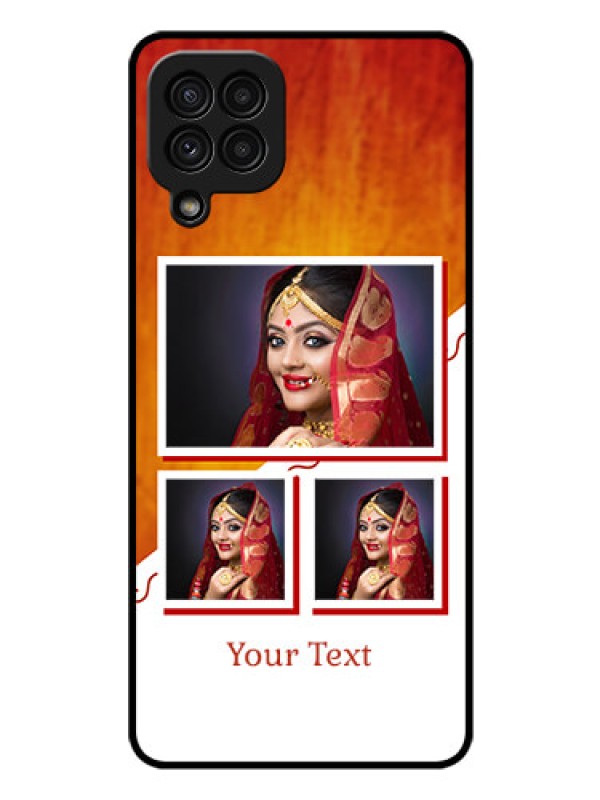 Custom Galaxy A22 4G Custom Glass Phone Case  - Wedding Memories Design