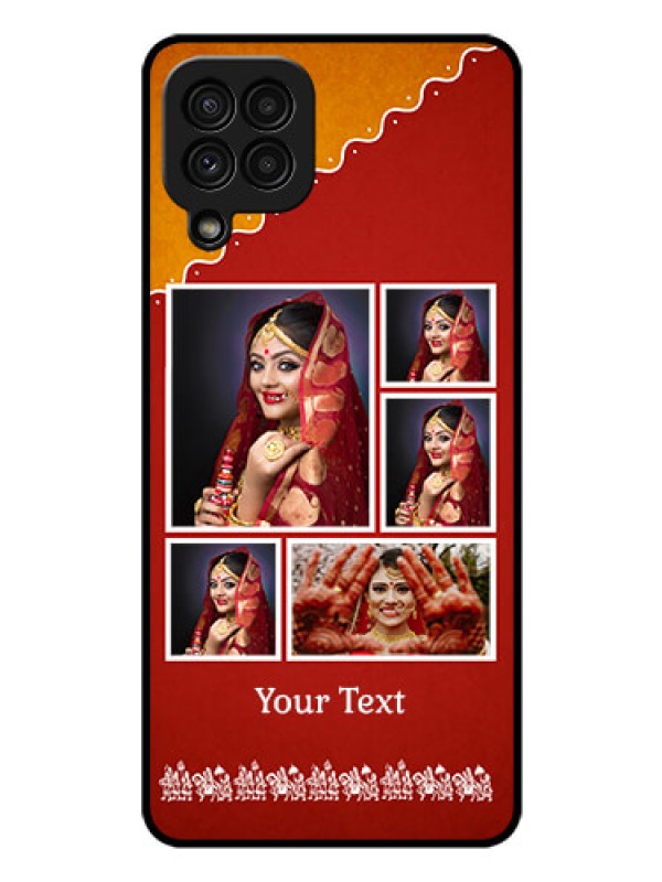 Custom Galaxy A22 4G Personalized Glass Phone Case  - Wedding Pic Upload Design
