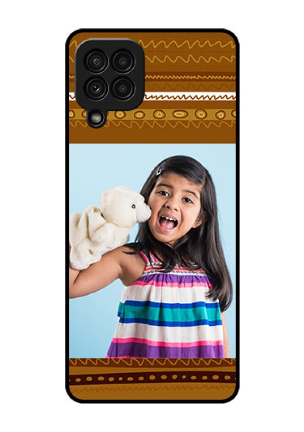 Galaxy A22 4G Custom Glass Phone Case  - Friends Picture Upload Design 