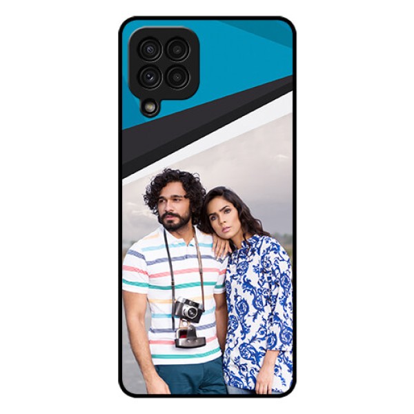 Galaxy A22 4G Photo Printing on Glass Case - Simple Pattern Photo Upload Design Galaxy A22 4G Photo Printing on Glass Case - Simple Pattern Photo Upload Design