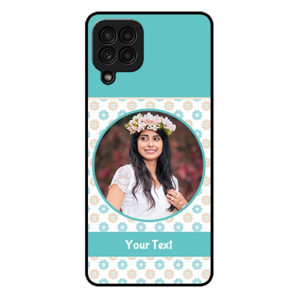 Galaxy A22 4G Custom Glass Mobile Case  - Beautiful Flowers Design