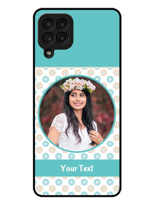 Custom Galaxy A22 4G Custom Glass Mobile Case  - Beautiful Flowers Design