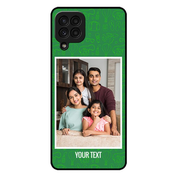 Galaxy A22 4G Personalized Glass Phone Case  - Picture Upload Design