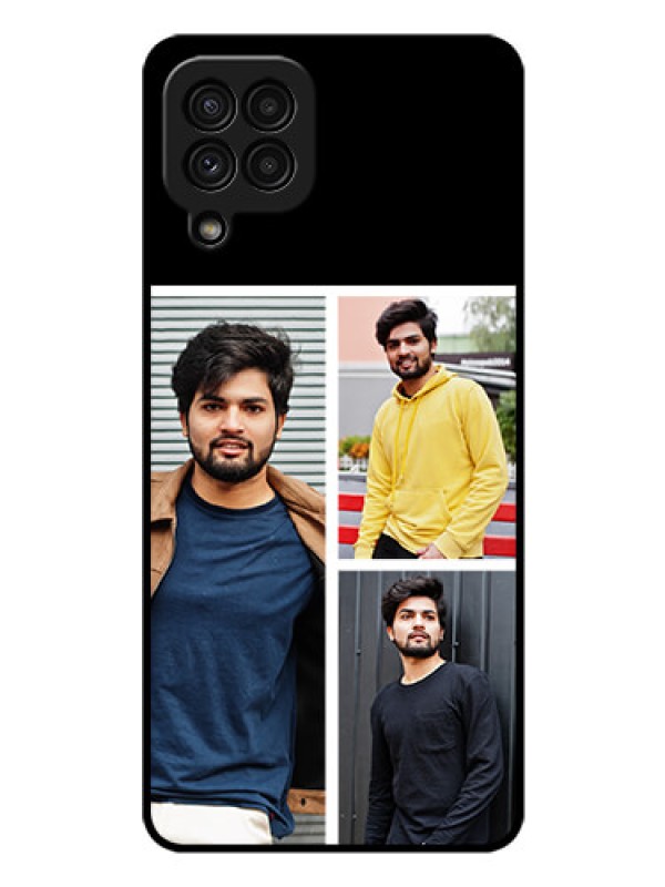 Custom Galaxy A22 4G Photo Printing on Glass Case  - Upload Multiple Picture Design