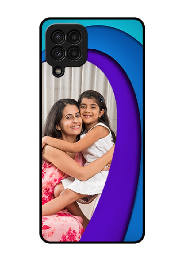 Galaxy A22 4G Photo Printing on Glass Case  - Simple Pattern Design