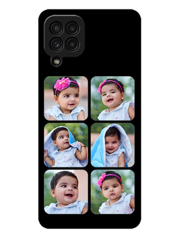 Custom Galaxy A22 4G Photo Printing on Glass Case  - Multiple Pictures Design