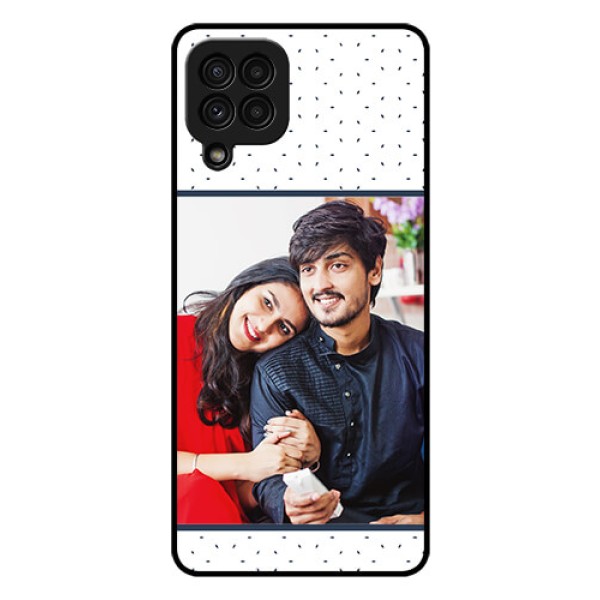 Galaxy A22 4G Personalized Glass Phone Case  - Premium Dot Design