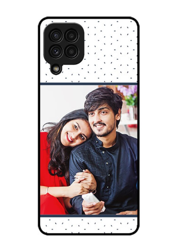Galaxy A22 4G Personalized Glass Phone Case  - Premium Dot Design