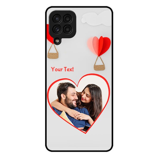 Galaxy A22 4G Custom Glass Mobile Case  - Parachute Love Design