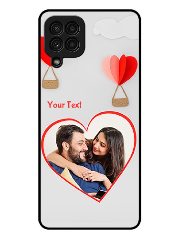 Custom Galaxy A22 4G Custom Glass Mobile Case  - Parachute Love Design