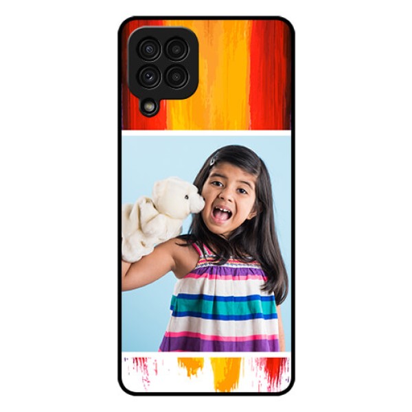 Galaxy A22 4G Personalized Glass Phone Case - Multi Color Design Galaxy A22 4G Personalized Glass Phone Case - Multi Color Design