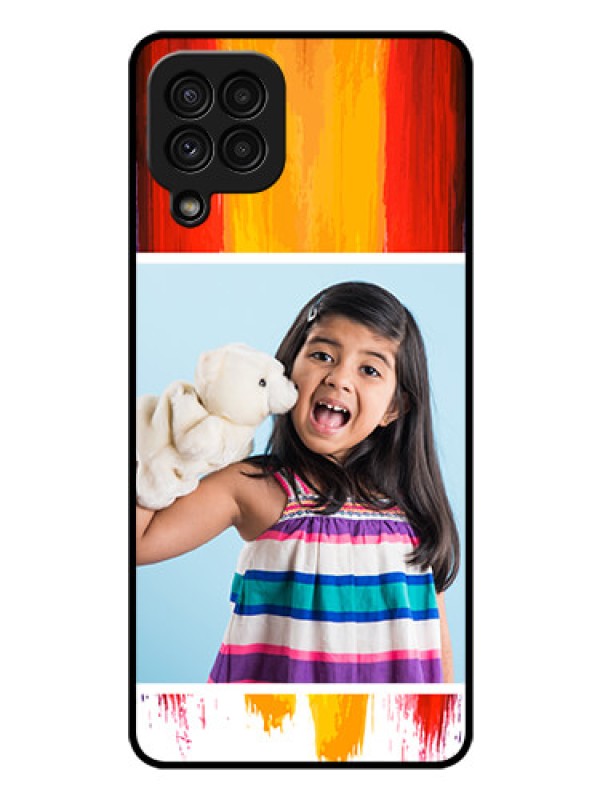 Custom Galaxy A22 4G Personalized Glass Phone Case  - Multi Color Design