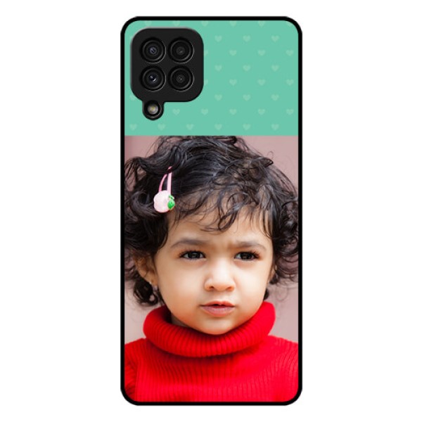 Galaxy A22 4G Custom Glass Phone Case  - Lovers Picture Design