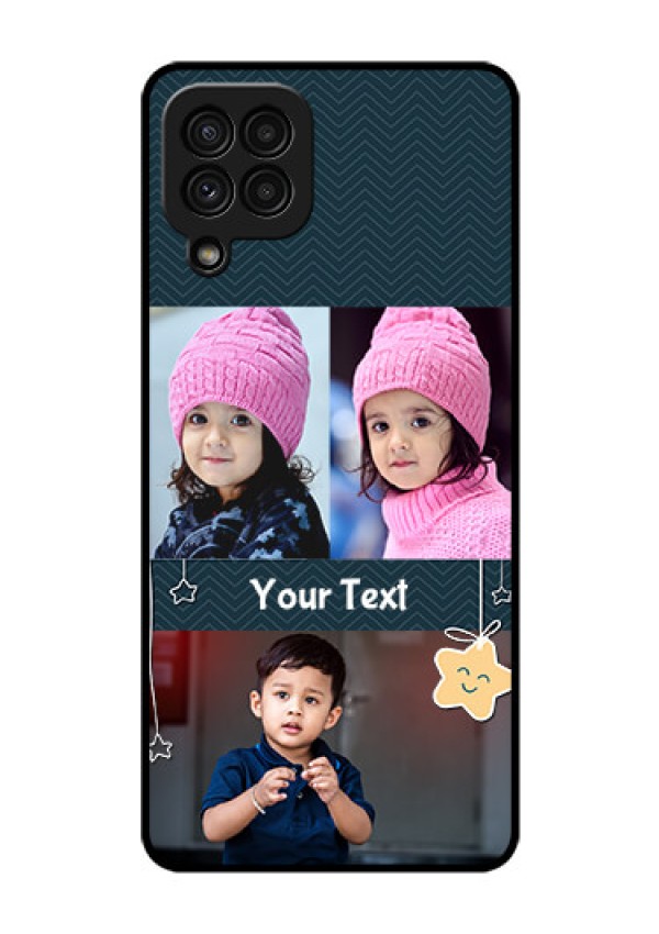 Galaxy A22 4G Custom Glass Mobile Case  - Hanging Stars Design
